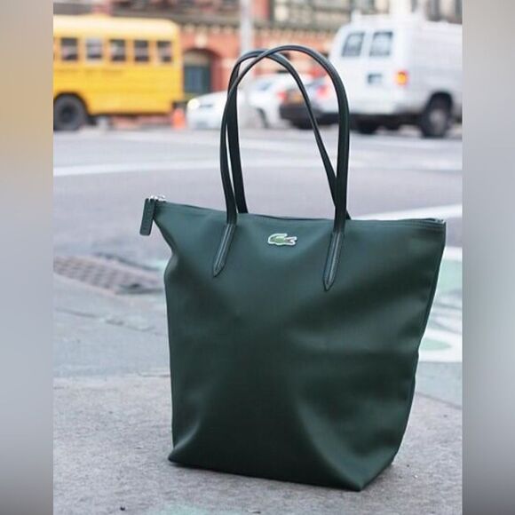 LACOSTE Hunter Green L.12.12 Concept Vertical Tote - Picture 1 of 10